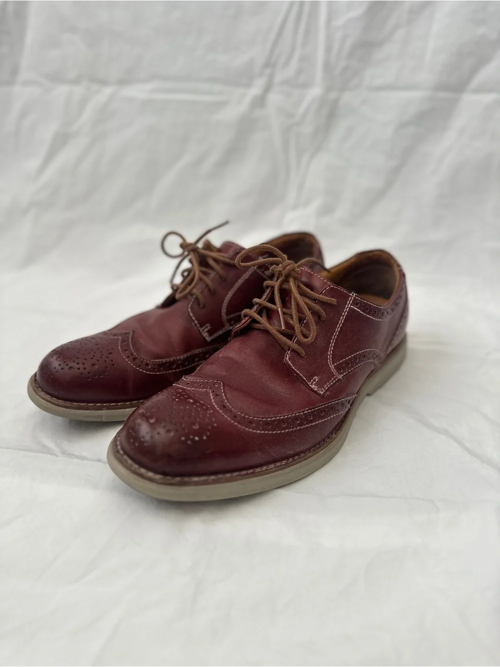 Sperry Burgundy Leather Wingtip Oxfords